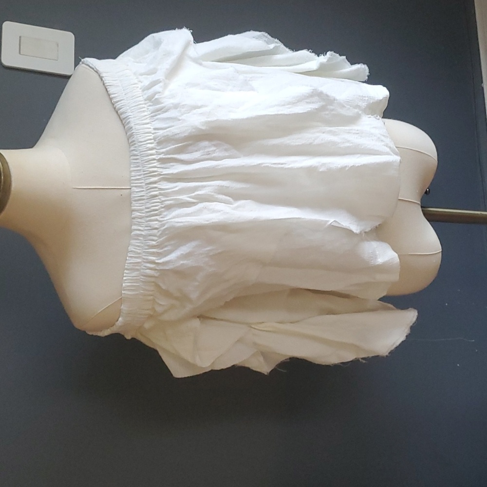 One teaspoon cream off white ruffle  off shoulder top with sleeves size xs